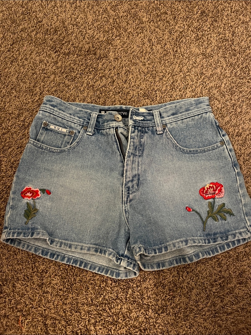 Vintage Embroidered Jean Shorts